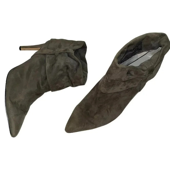 Calvin Klein Bethany 9M taupe brown suede 3” heel ankle boots - Picture 6 of 9